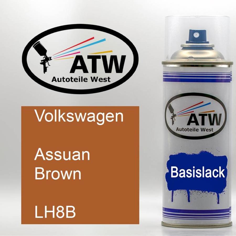 Volkswagen, Assuan Brown, LH8B: 400ml Sprühdose, von ATW Autoteile West.